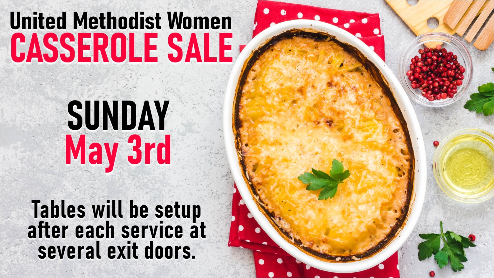 UMW Casserole Sale | Saint Paul United Methodist Church